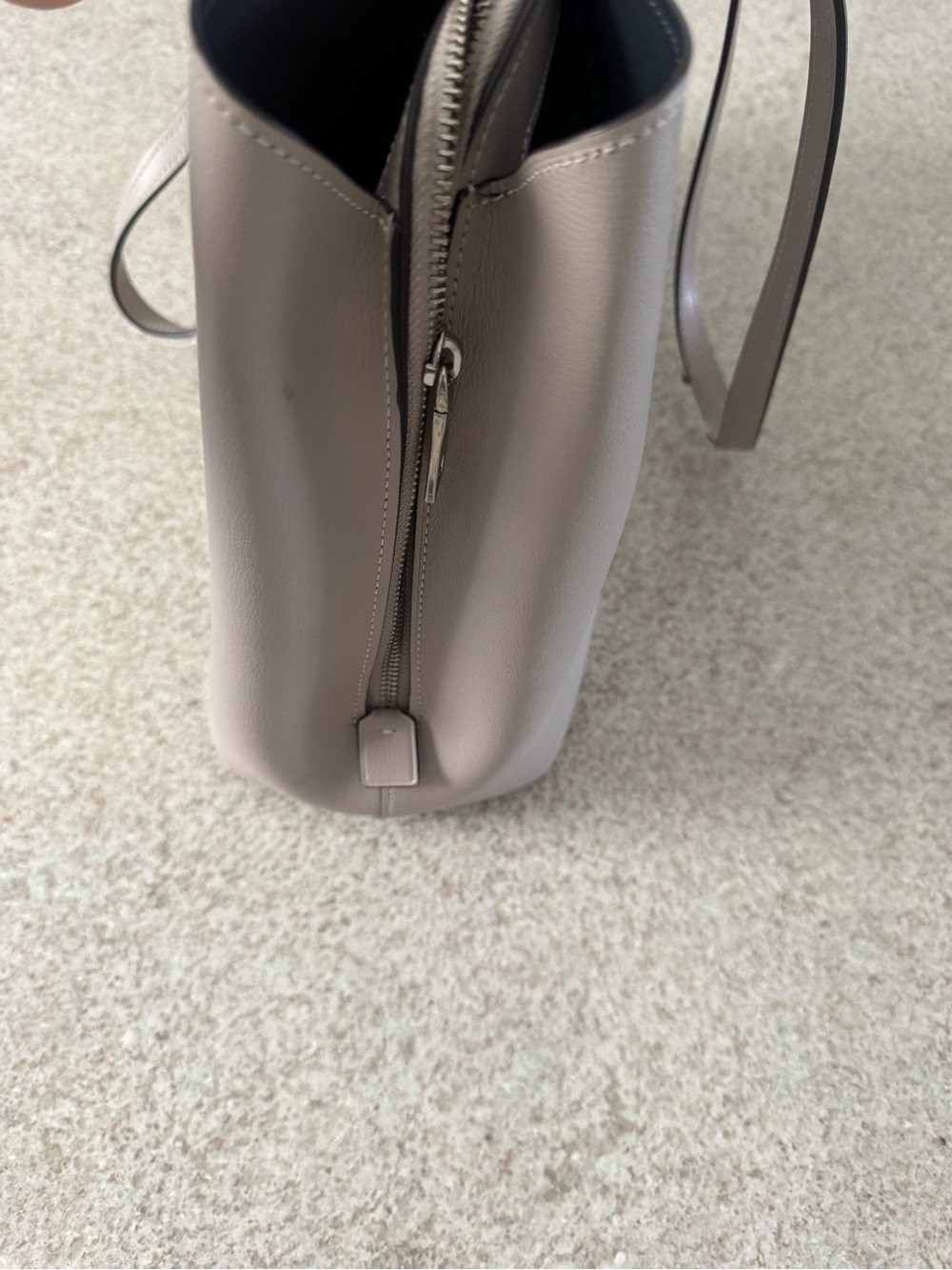 Coach Taupe Leather Double-Handle Tote - Picture 8 of 8